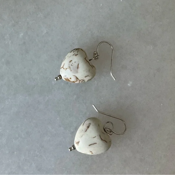 NWOT Sundance Quiet Warmth Earrings, White Howlite, Sterling Silver